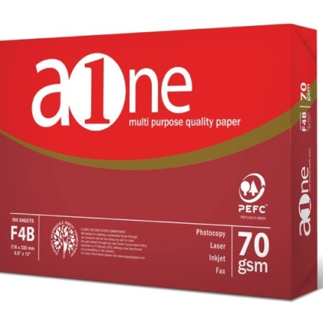 Kertas HVS AOne F4B 70 gsm 500 Lembar Print Paper A1 Fotocopy