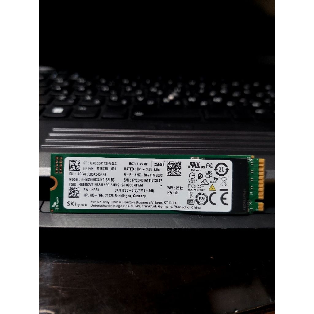 SSD NVME SK hynix 256 GB