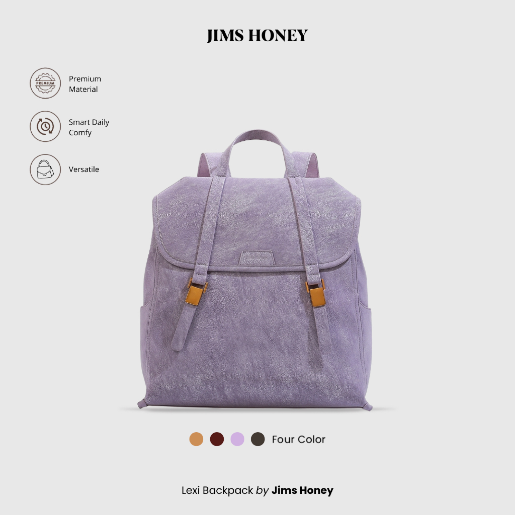 JIMS HONEY - Lexi Backpack Tas Ransel Wanita Premium Korean Style | Backpack Multifungsi Muat Tablet