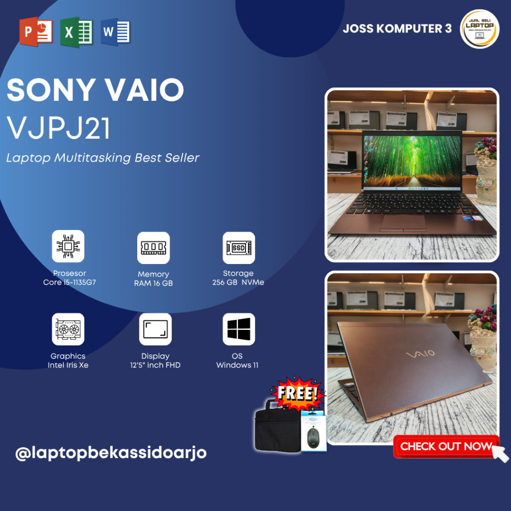 LAPTOP KECIL"CABE RAWIT SONY VAIO VJPJ21//CORE I5-1135G7