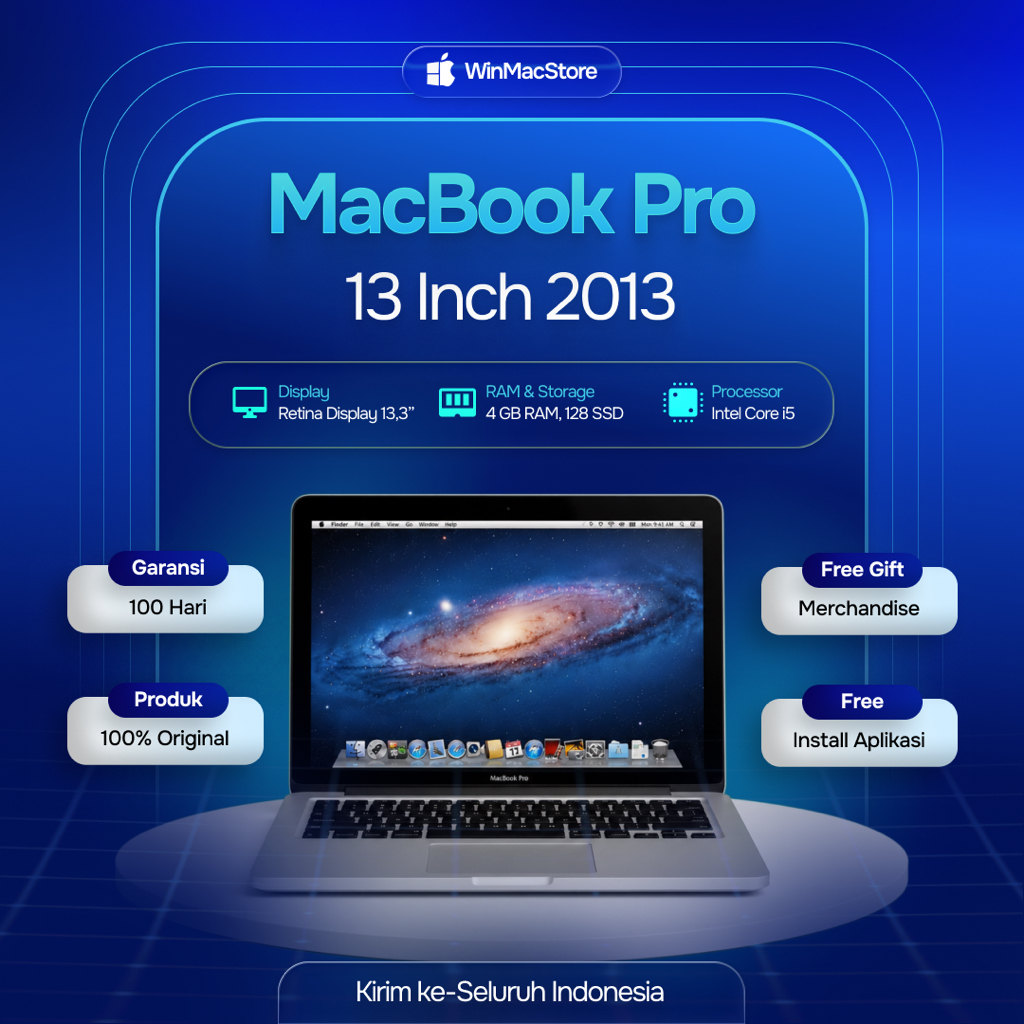 MacBook Pro 13" 2013 | i5 4/8 GB 128/512 GB Silver | Second