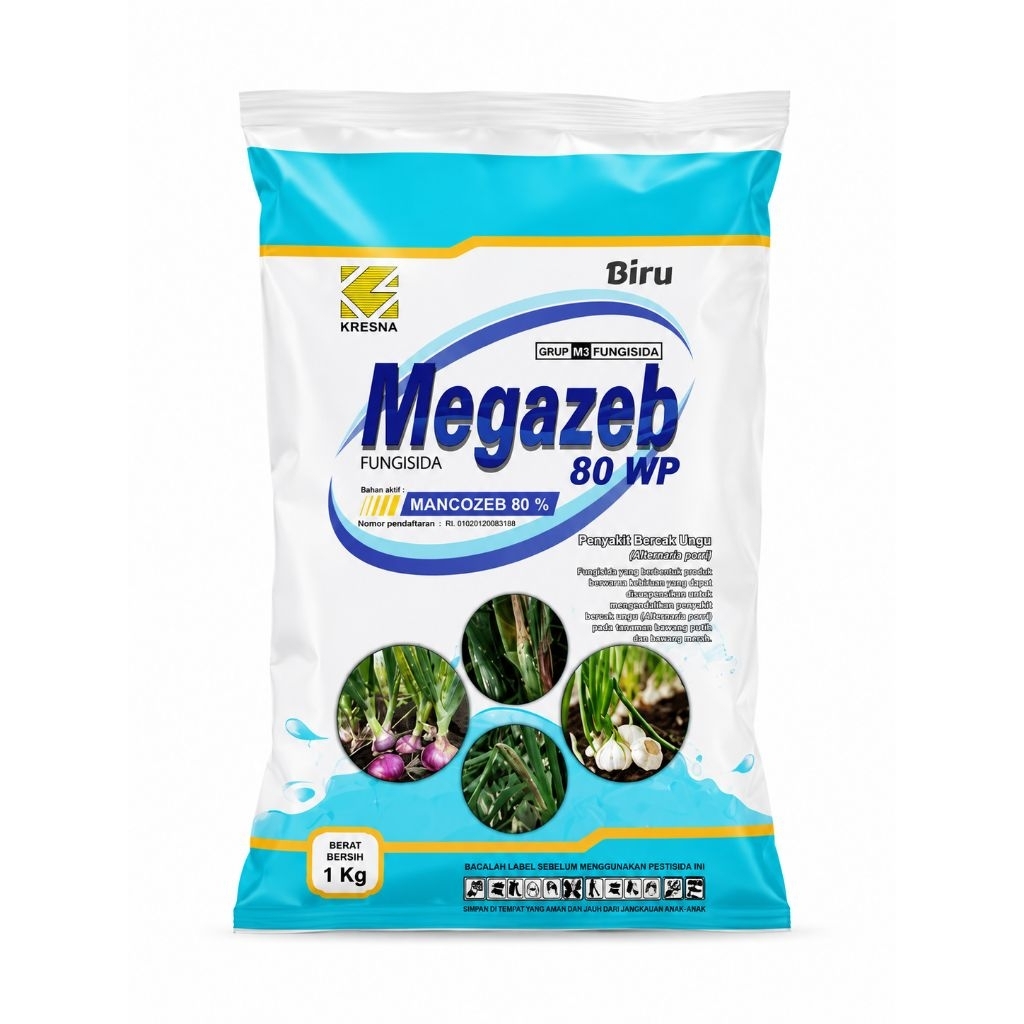 Fungisida Mankozeb Biru 1KG - Efektif untuk Bercak Ungu, Kompatibel, Aman