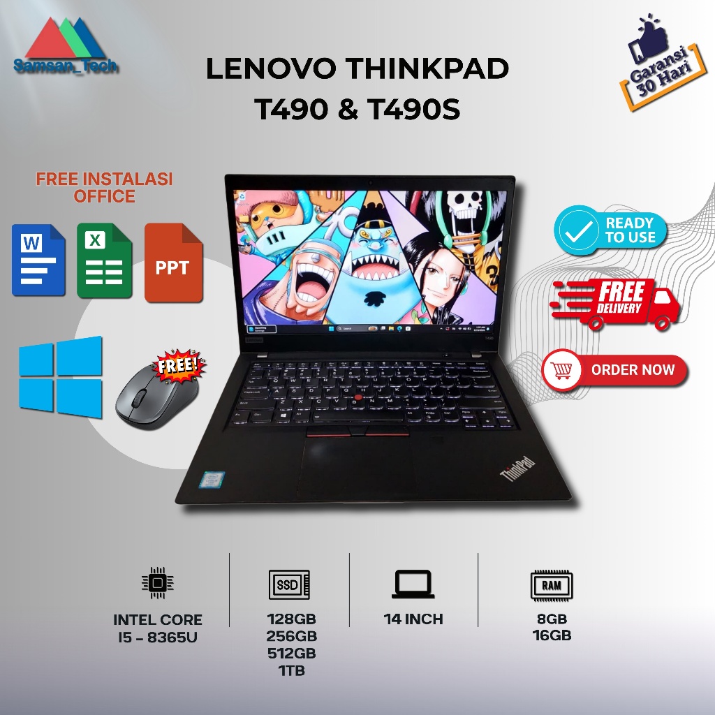 Lenovo Thinkpad T490 T490s T480 T480s T470 T470s T460 T460s Core i5 | i7 RAM 16GB MURAH BERGARANSI