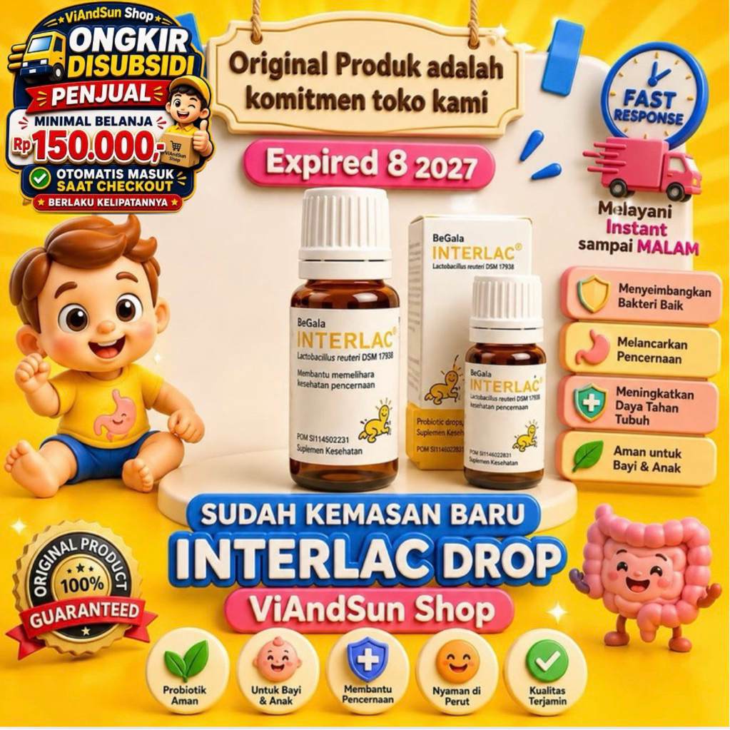 Interlac Drops Probiotik untuk bayi New Born Permata Hati
