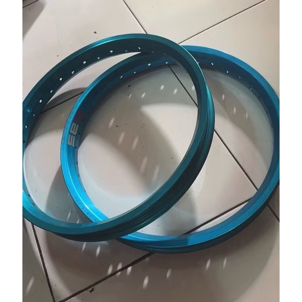 velg almunium jari2 dbs 140-16 x 2 pc/ 1 set sisa warna biru.
