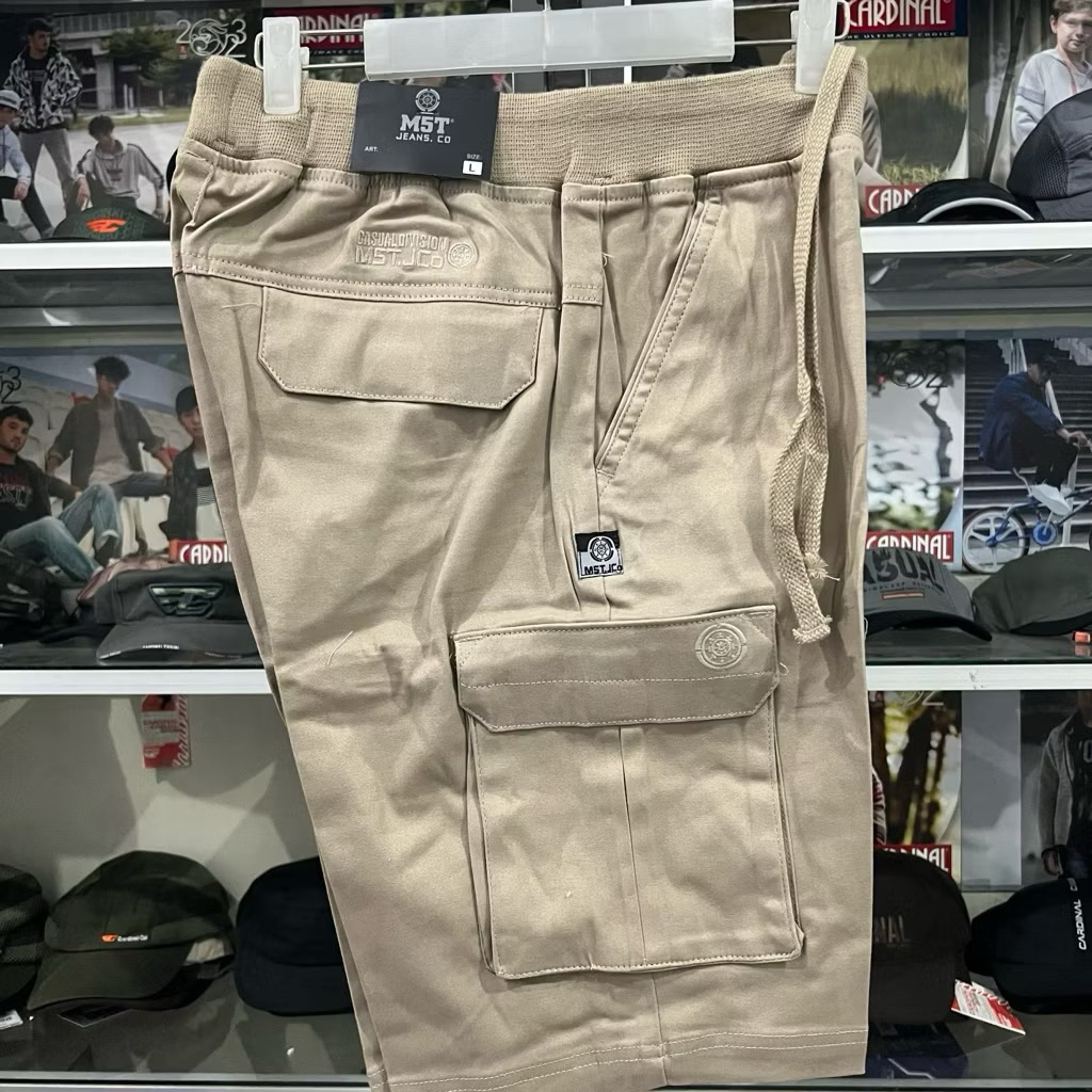 Celana Pendek Cargo Kerut M5T.Jco Bertali / Ripped Original
