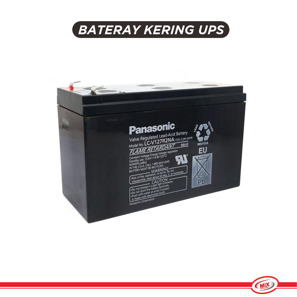 Baterai UPS Aki Kering VRLA Panasonic 12V 7,2AH