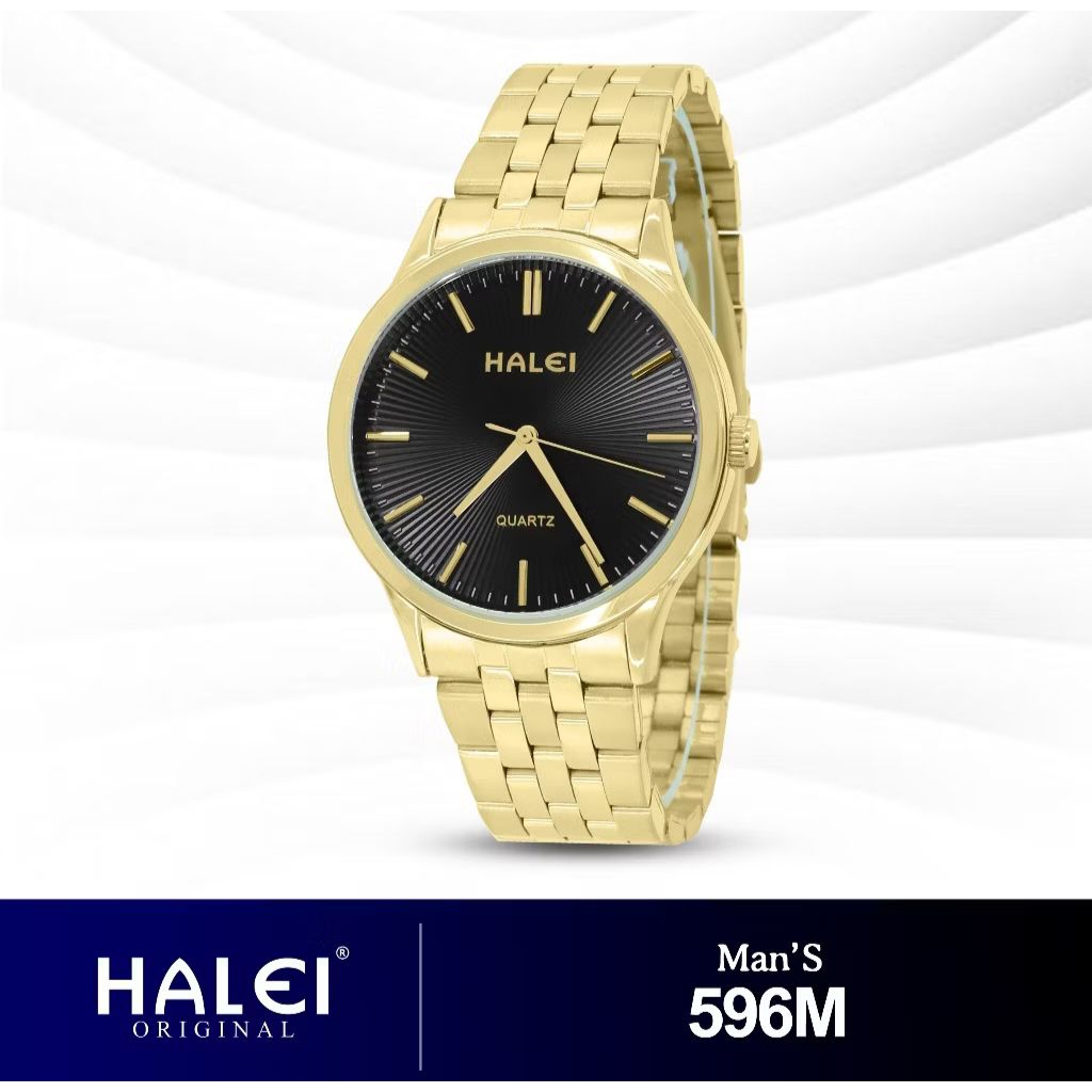 HALEI 596 ORIGINAL Jam Tangan Rantai Pria & Wanita