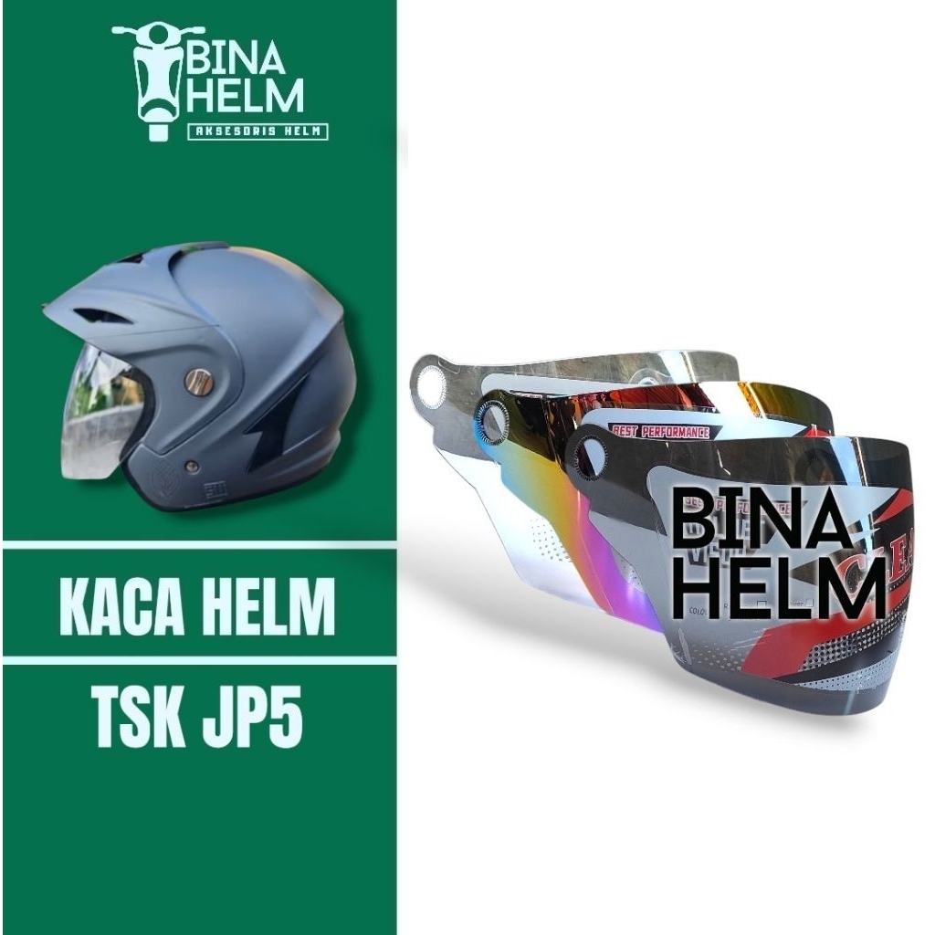 BINAHELM Kaca Helm TSK JP5 Visor Helmet tsk jp5 Warna Bening Hitam Pelangi
