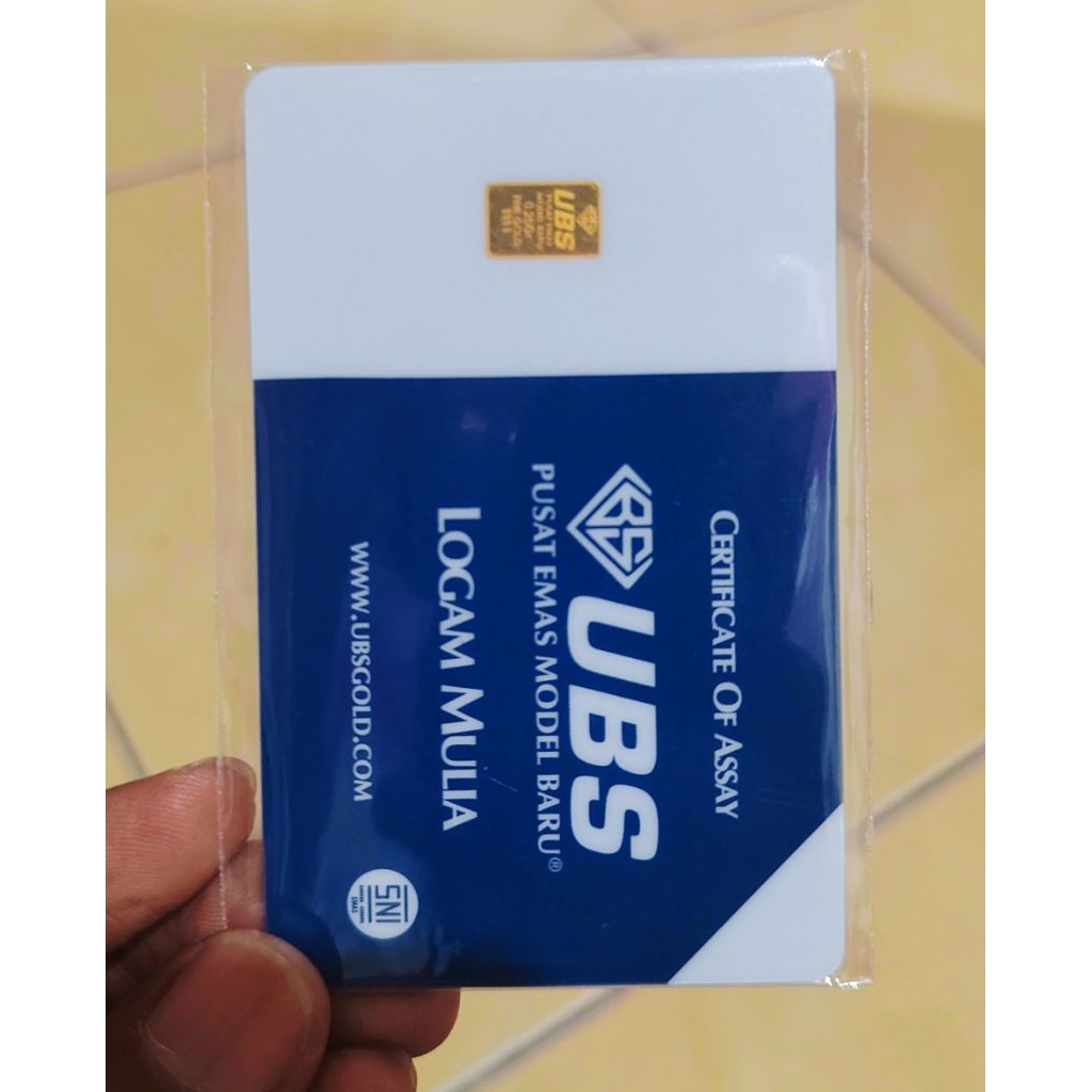 Logam Mulia Emas O,25 Gram UBS Fine Gold 99.99% Ready 1 Keping