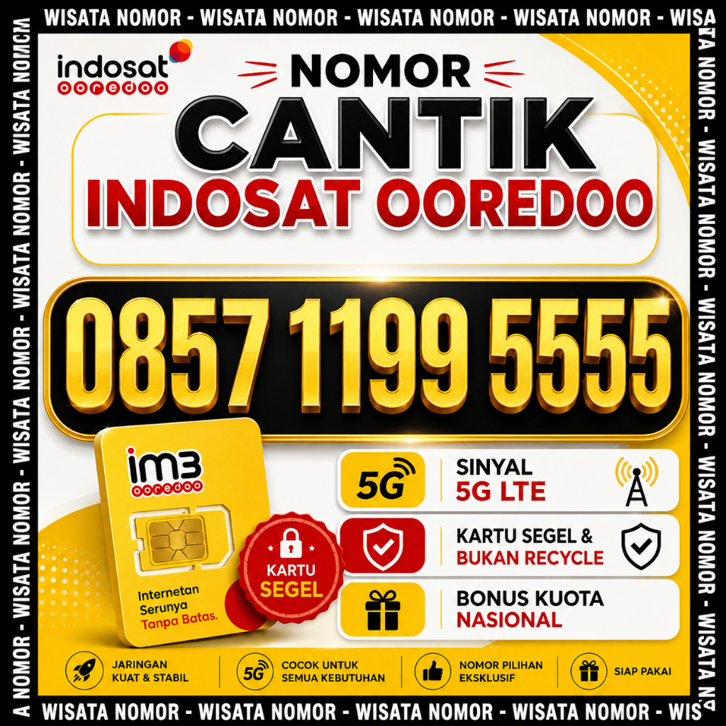 nomor cantik indosat ooredoo kartu indosat cantik murah 5G prabayar