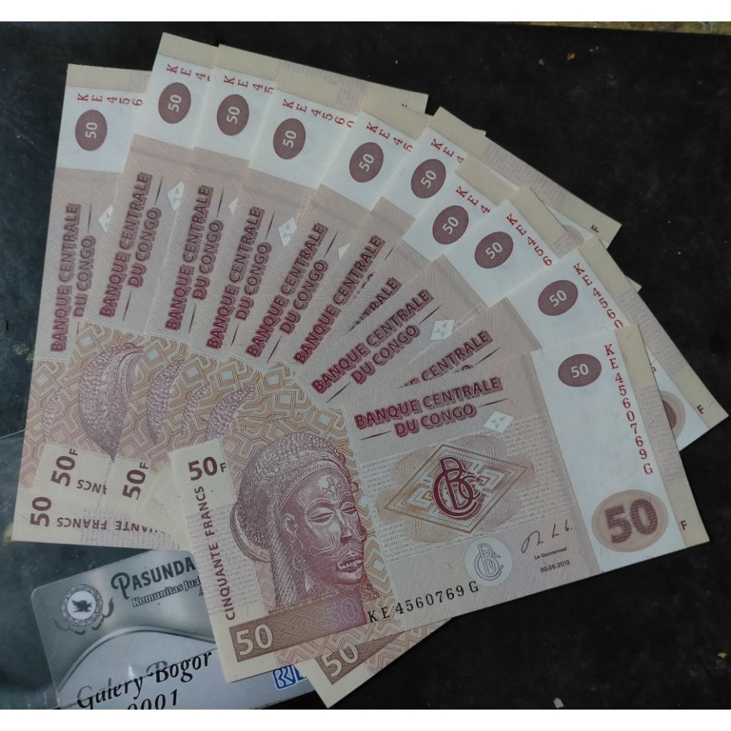 uang congo 50 francs bagus
