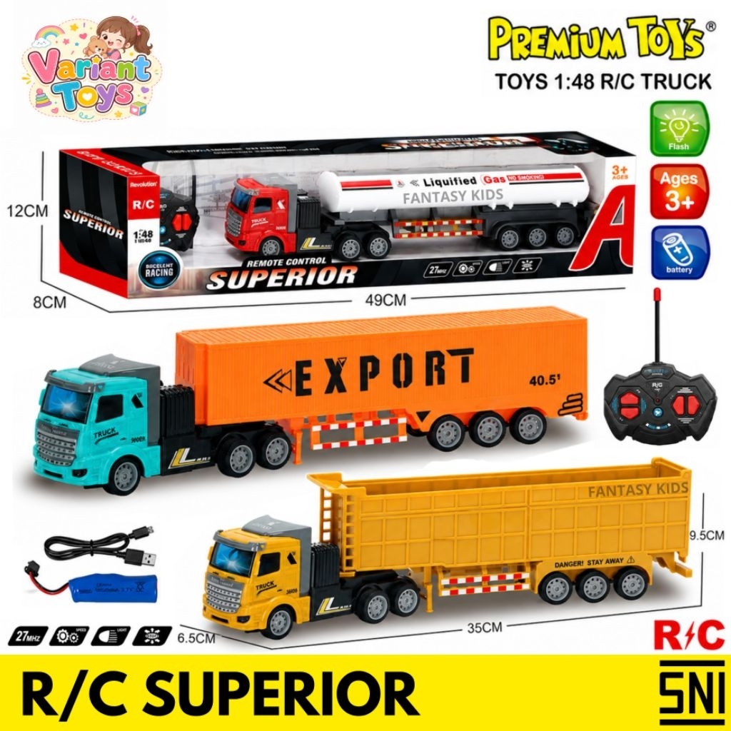 Mainan Mobil Remot SUPERIOR TRUCK - Lampu LED - Mobil Remote Control