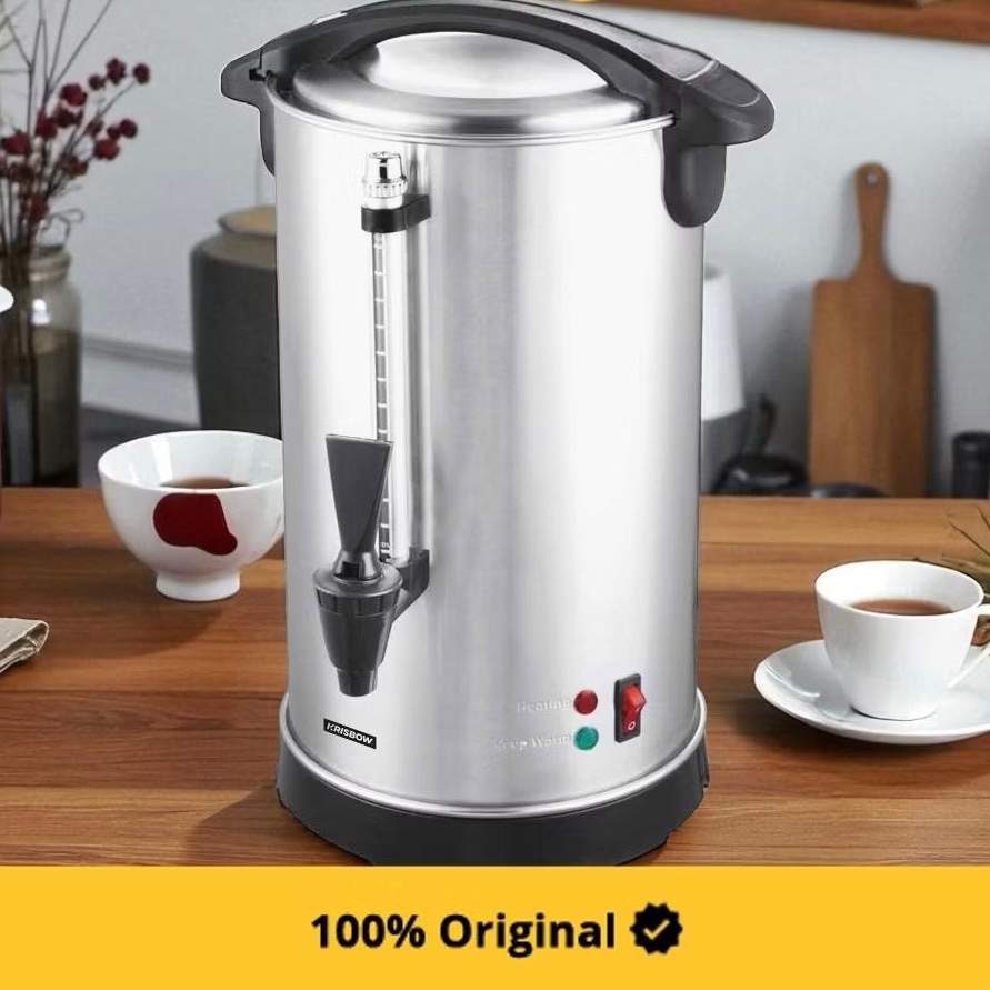 Water Boiler Teko Listrik 2In1 16 L Stainless Steel Krisbow MRWB16L 10109818 / Water Boiler Stainles