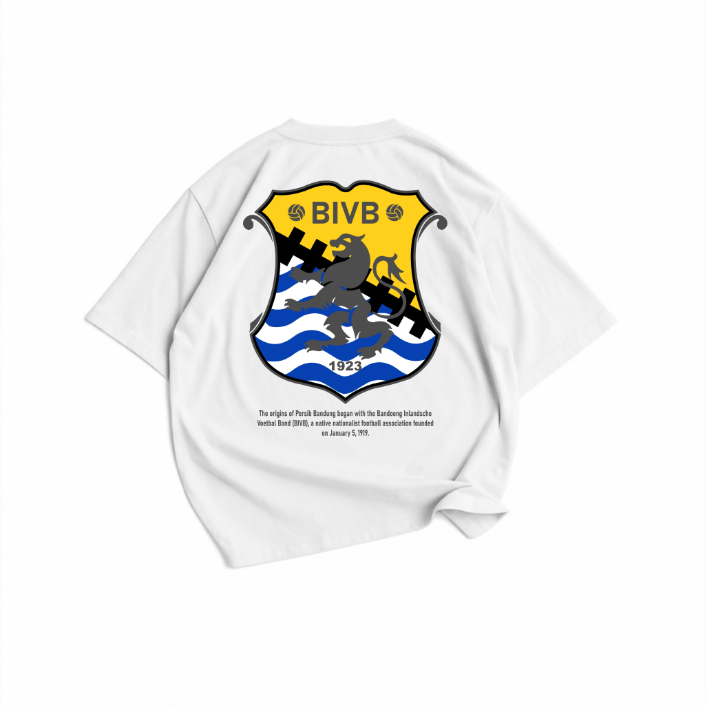 Kaos Pria Bandoeng Inlandsche Voetbal Bond BIVB | Tshirt Kaos Persib BIVB Unisex Cotton Combed 24s