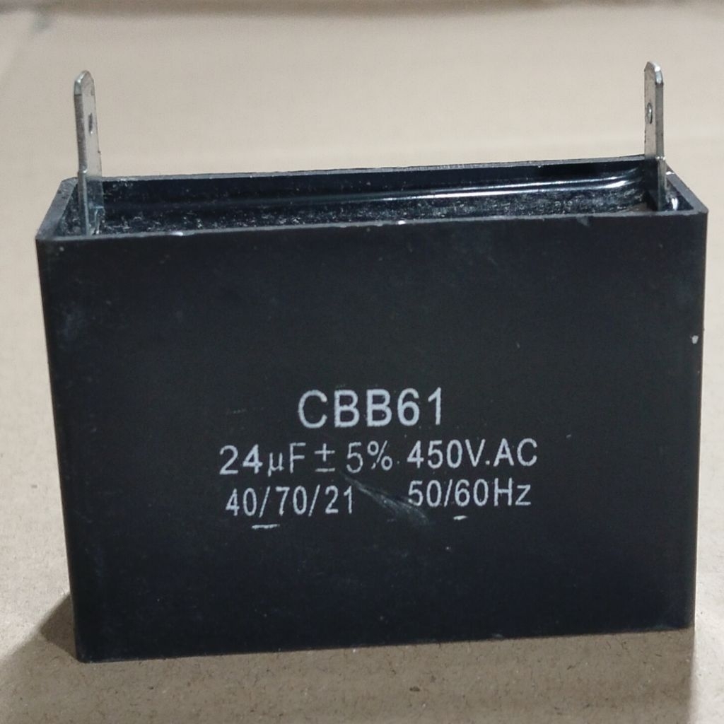 Kapasitor Capasitor CBB61 24Uf 450VAC 50l60Hz