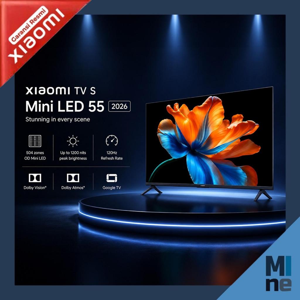 Xiaomi TV S Mini LED 55 Inch 2026 Google TV 4K QD-Mini LED UHD Dolby Audio, DTS-X, HDR10+, HLG, Film