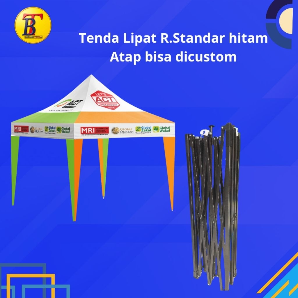 Tenda Lipat Branding Custom 3x3