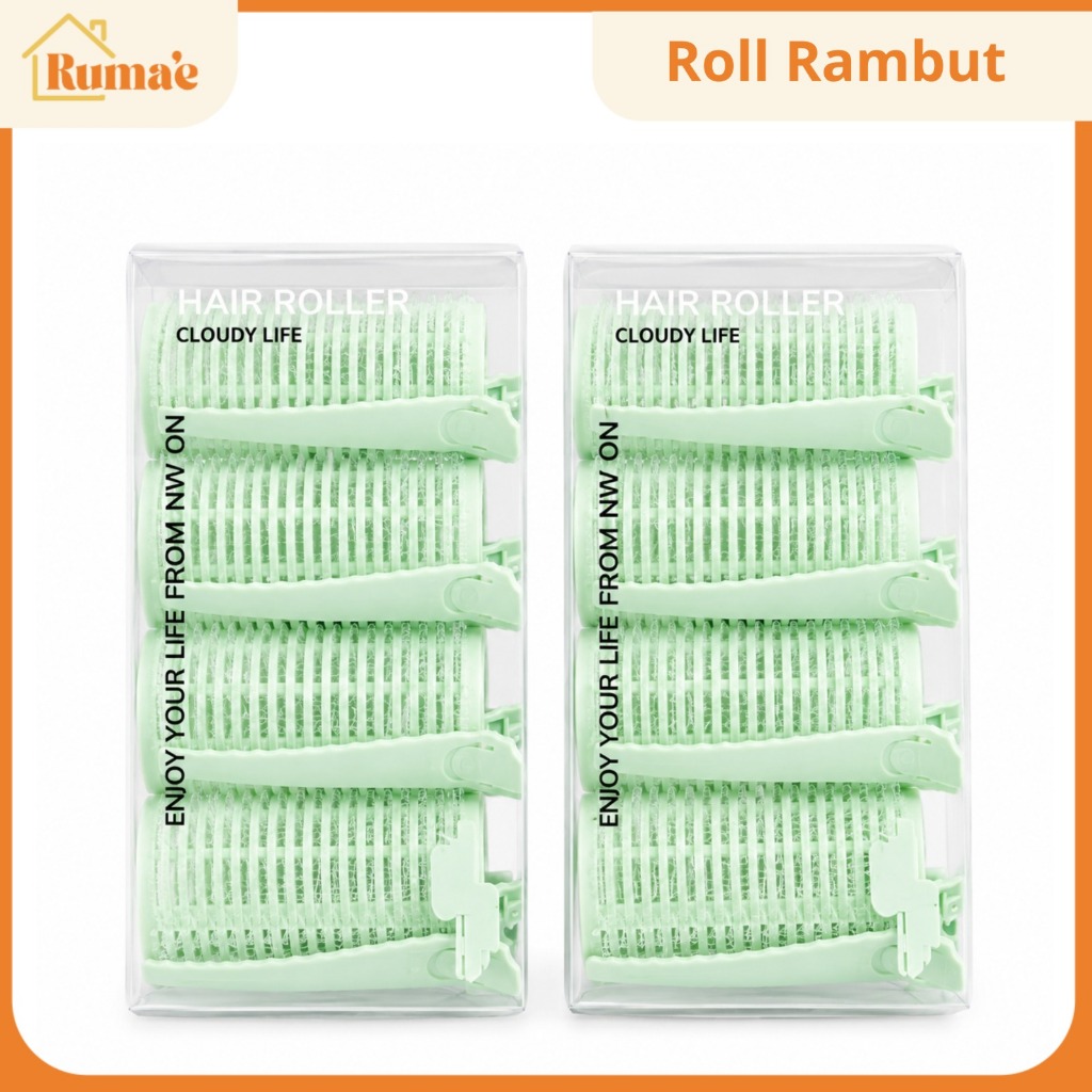 Rol Rambut Hair Roller Curling Tanpa Listrik Praktis Mudah Digunakan Bikin Rambut Mengembang Natural