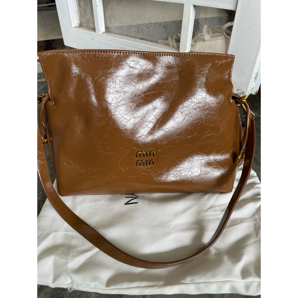 Tas tote Bisa di serut Royal cuir