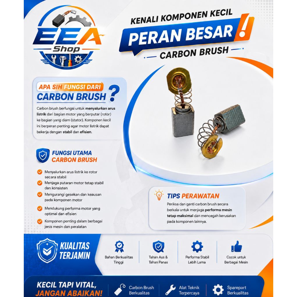 CARBON BRUSH UC450 CARBON BRUSH ARANG UNTUK MESIN TRIMMER UCHIHA UC-450