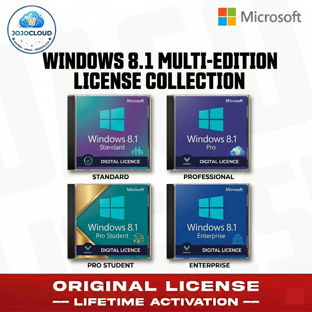 Windows 8.1 Home | Pro | Enterprise Digital License - Original Lifetime