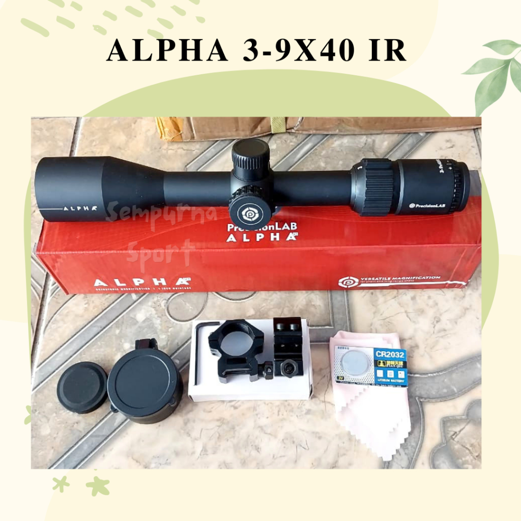 Ready Teleskop Alpha V1 3-9X40 IR || Telescope Alpha 3-9X40 IR Terlaris