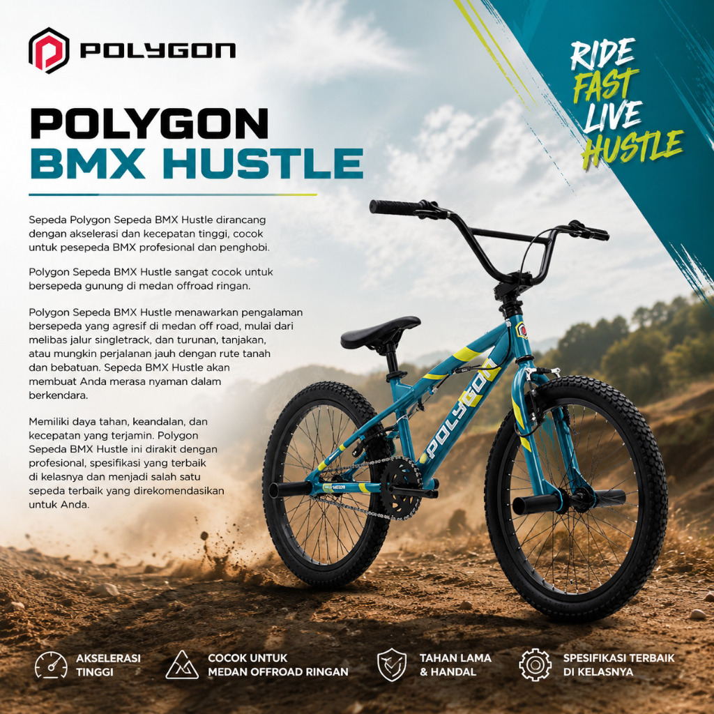 Sepeda BMX Polygon Hustle 20 inch