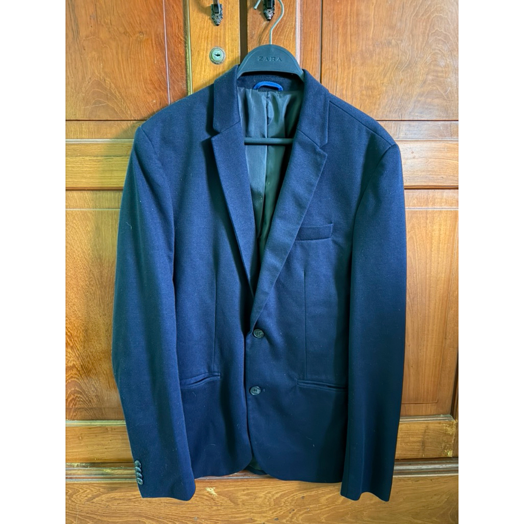 Blazer Pria Zara Navy