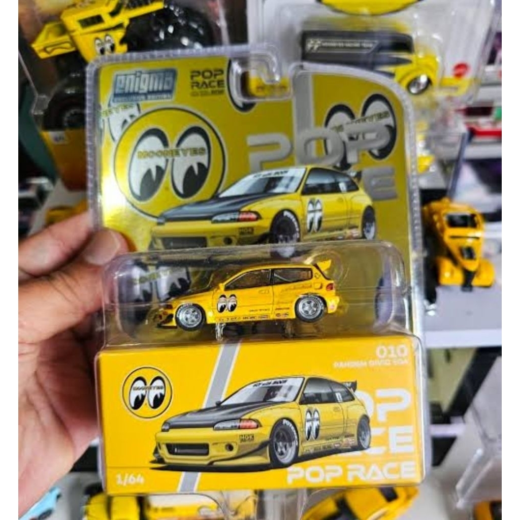 pop race 010 honda pandem civic eg6 mooneyes kuning blister hakosuka
