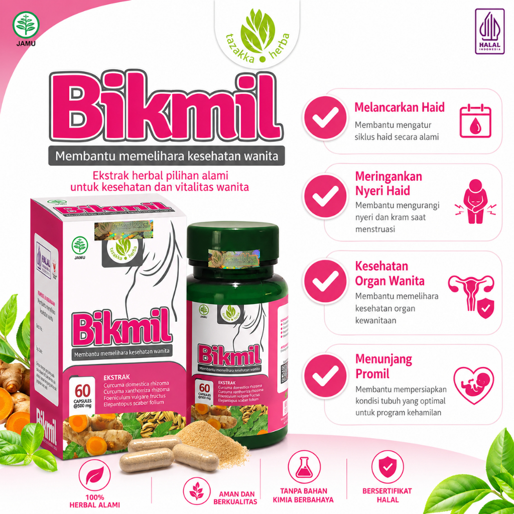 Obat Pelancar Haid Nyeri Menstruasi PCOS program Hamil Promil Bikmil