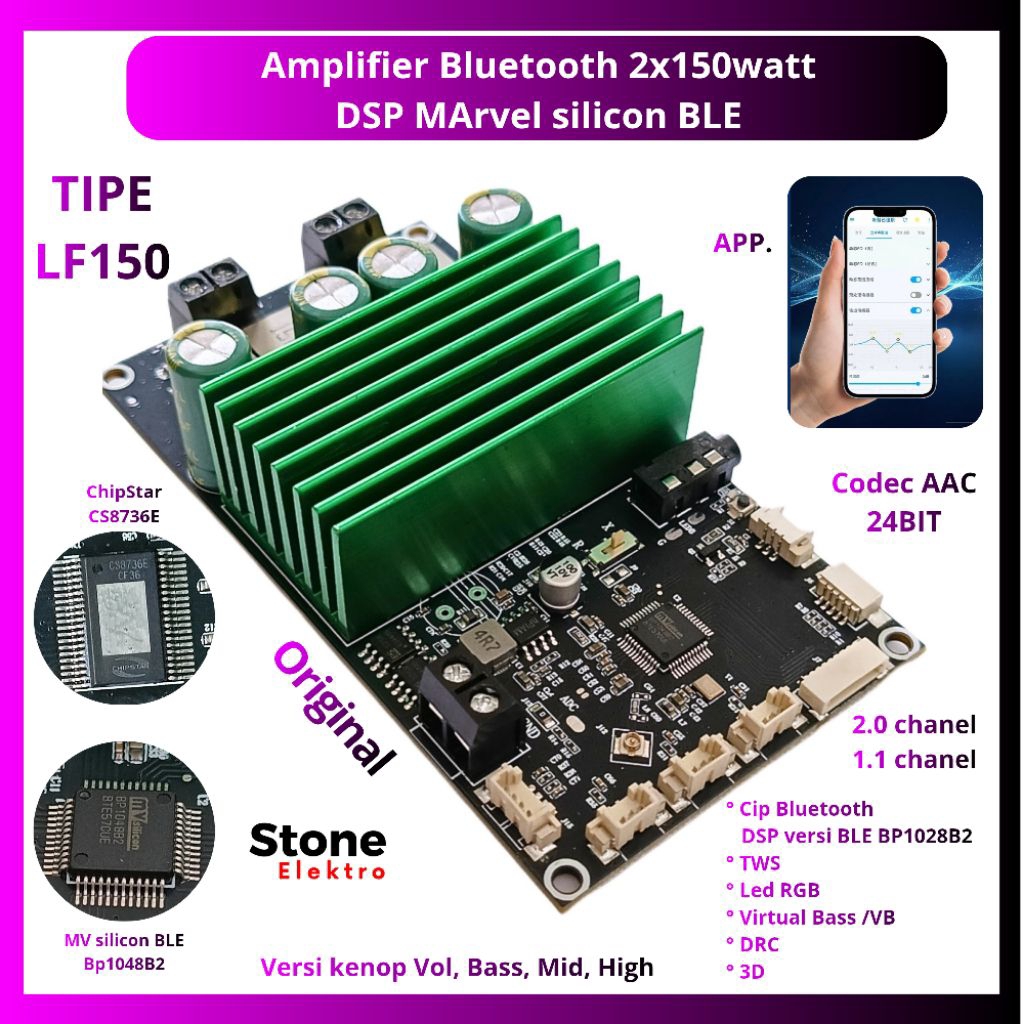 TIPE LF150 _ Amplifier Dsp MVS BLE 2x150watt