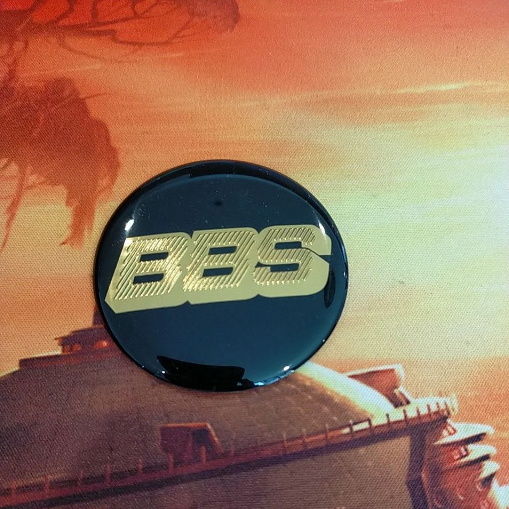 Emblem Stiker Dop Velg BBS HITAM Gold Stiker CEMBUNG Timbul logo BBS dop Velg Mobil Kuat Anti Luntur