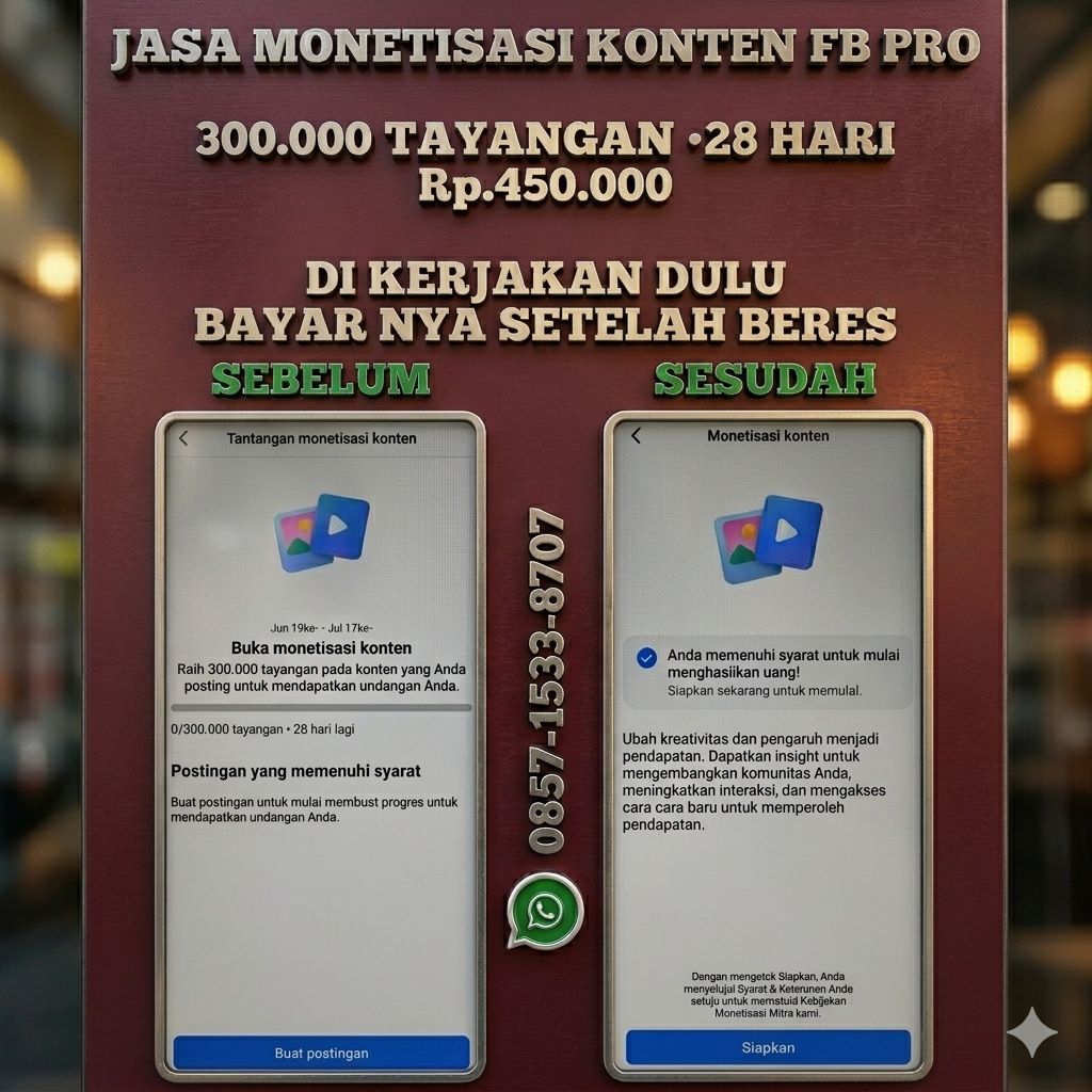 MONETISASI KONTEN 300.000 TAYANGAN FACEBOOK