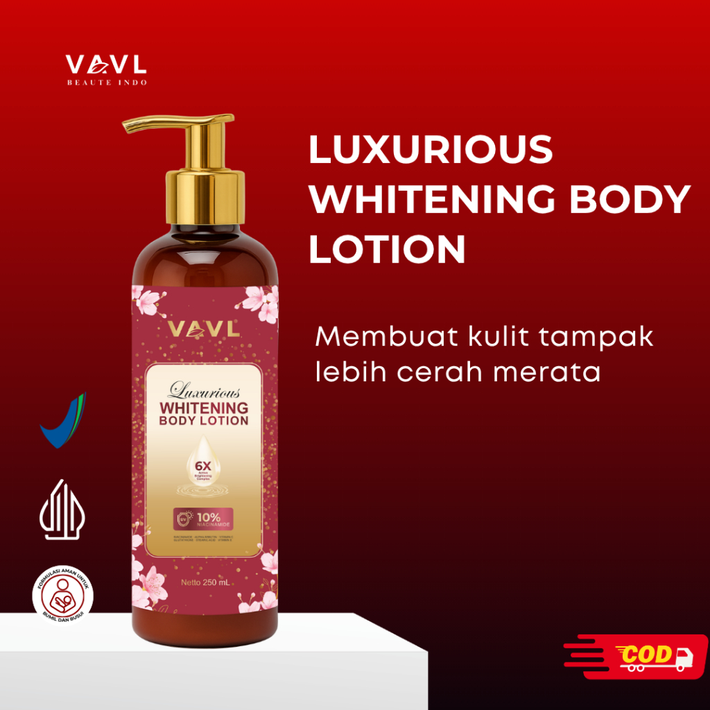 VAVL Luxurious Tone Up Body Lotion Whitening - Body Lotion Tone Up