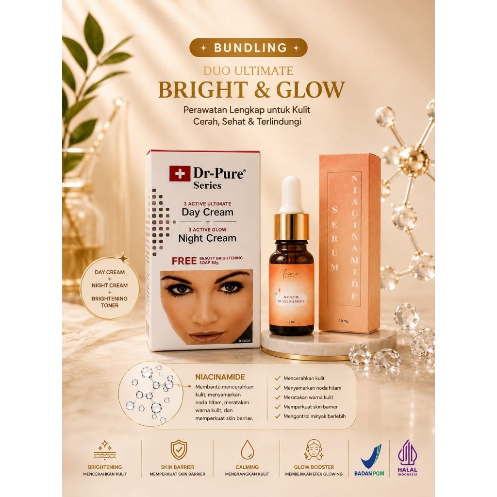 Bundling Drpure Set & Fiori Serum Niacinamide