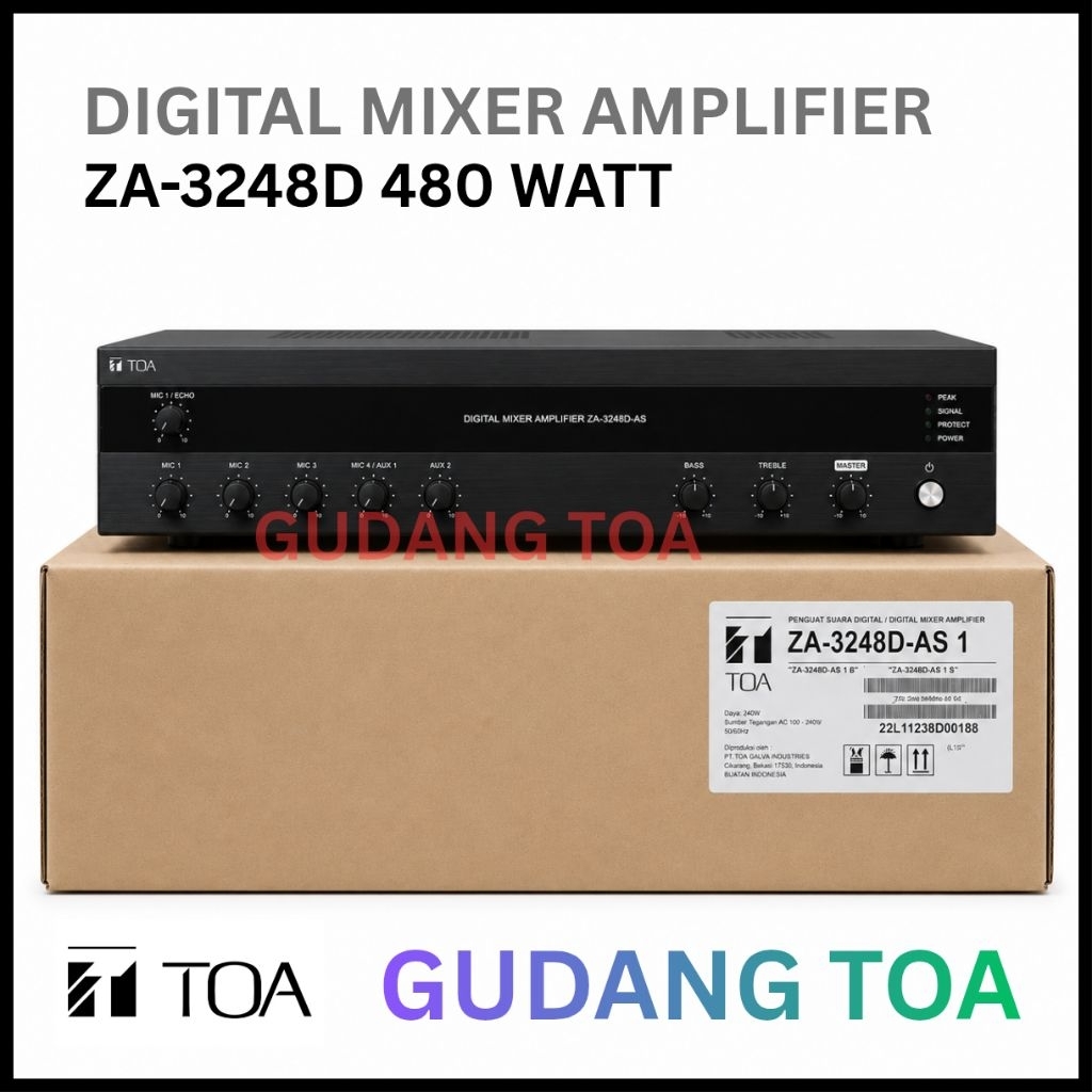 ZA-3248D DIGITAL POWER MIXER AMPLIFIER TOA ZA-3248D AMPLI ZA 3248 480 WATT