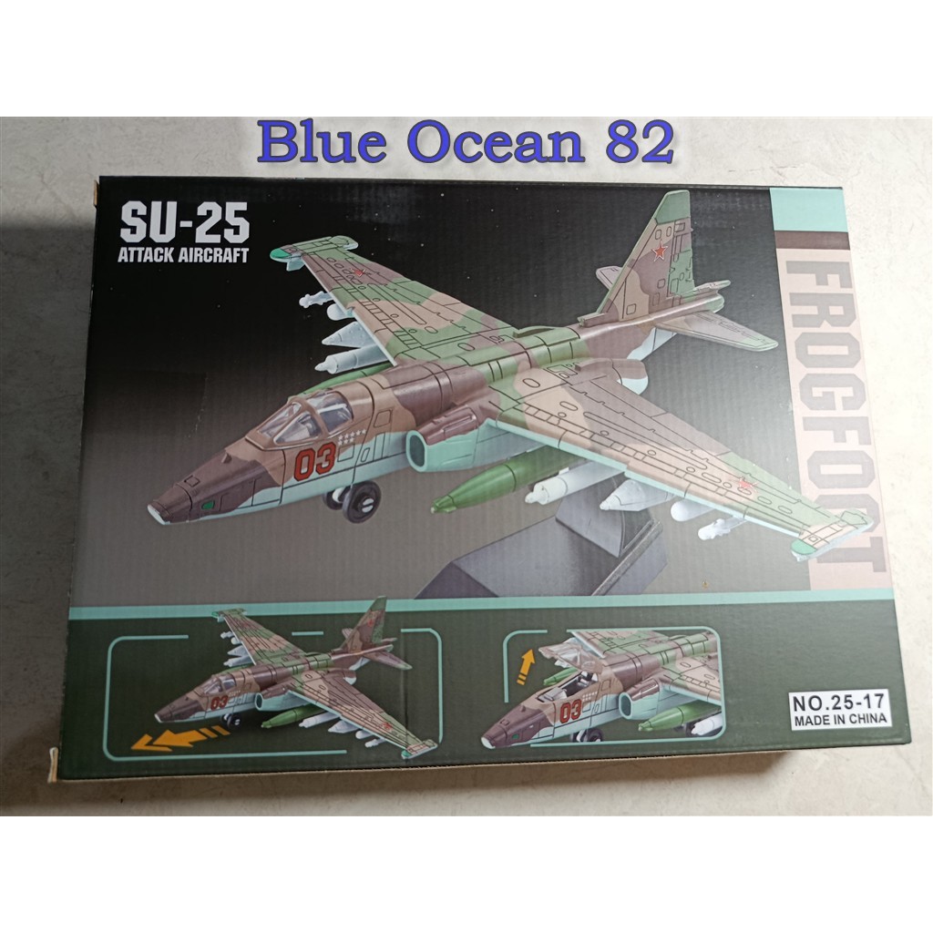 Middle East SU-25 Desert Camo Russian Frogfoot Attack Aircraft + Stand Keren - Xuja New Block Model 