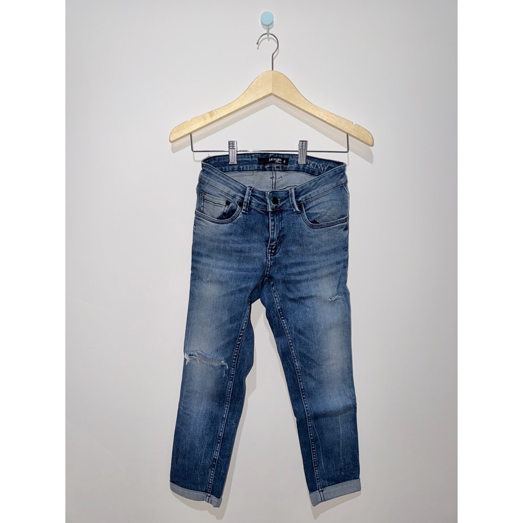 Juice Ematic  Skinny Ripped Jeans Dark Blue