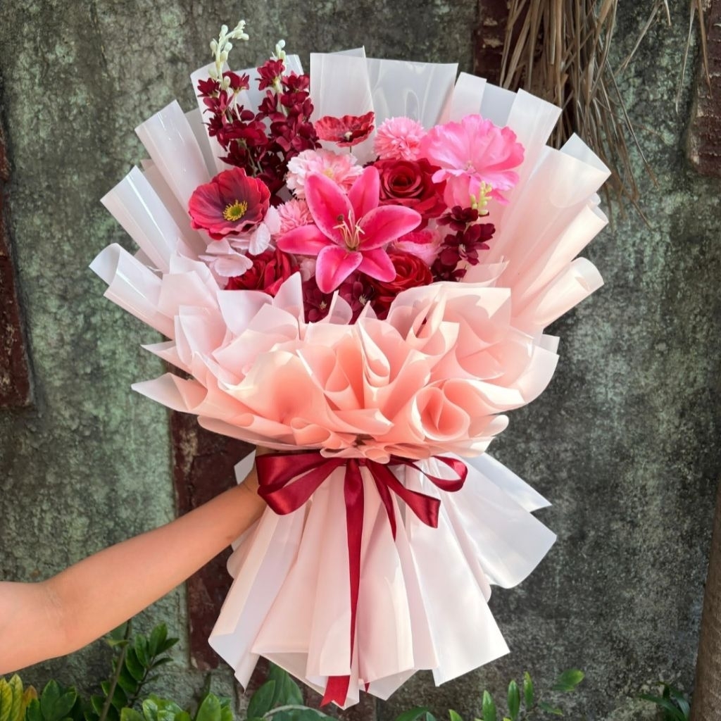 BOUQUET BUNGA ARTIFICIAL | BUKET BUNGA SIZE LARGE [FREE PACKAGING]