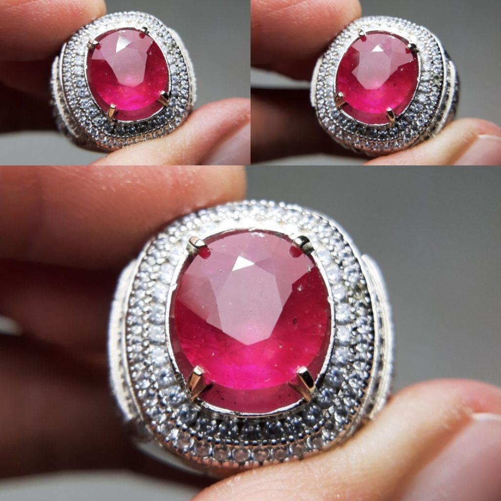 Natural Ruby Pinkish Red Atau Warna Merah Fanta Batu Ruby Merah Bukan Sapphire Safir Emerald Jamrud 