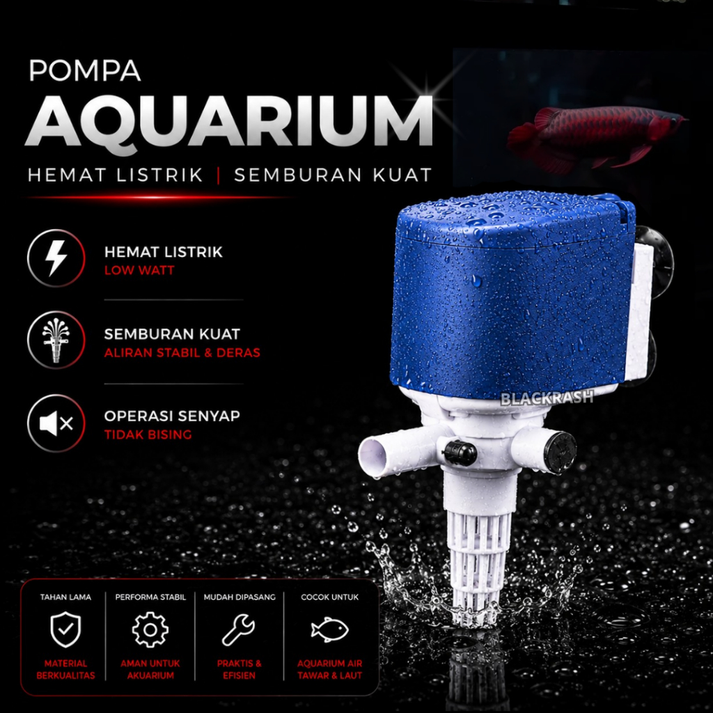 Pompa Air Aquarium Mini Celup Low Watt – Filter & Aerator Akuarium