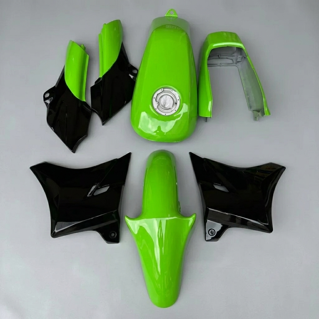 Paket Body Fullset Dan Tangki Hijau Muda Hijau Lime Kawasaki Ninja R SS Original ABS Cat Pabrikan PA
