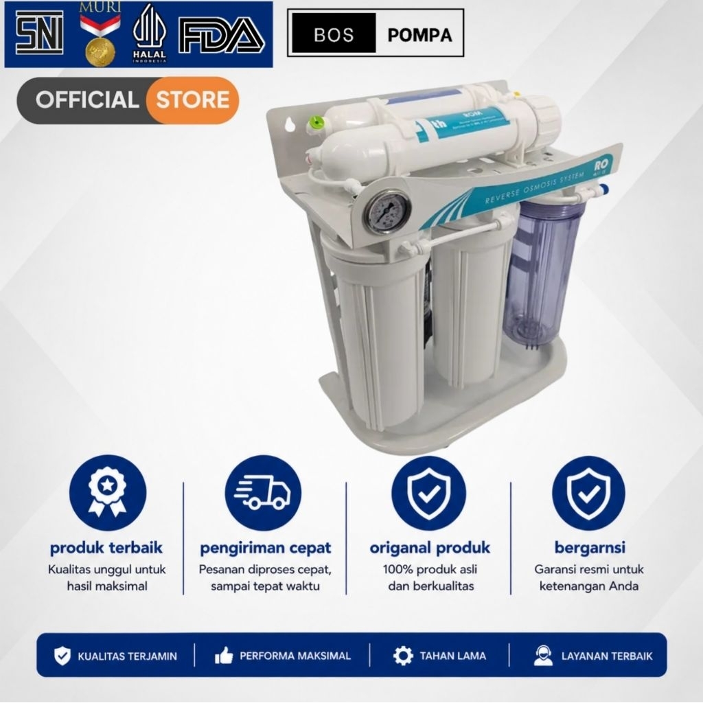Mesin RO 500GPD Aquafilt dengan Cartridge GAC CTO RO Membrane Post Carbon - Solusi Air Bersih dan Be