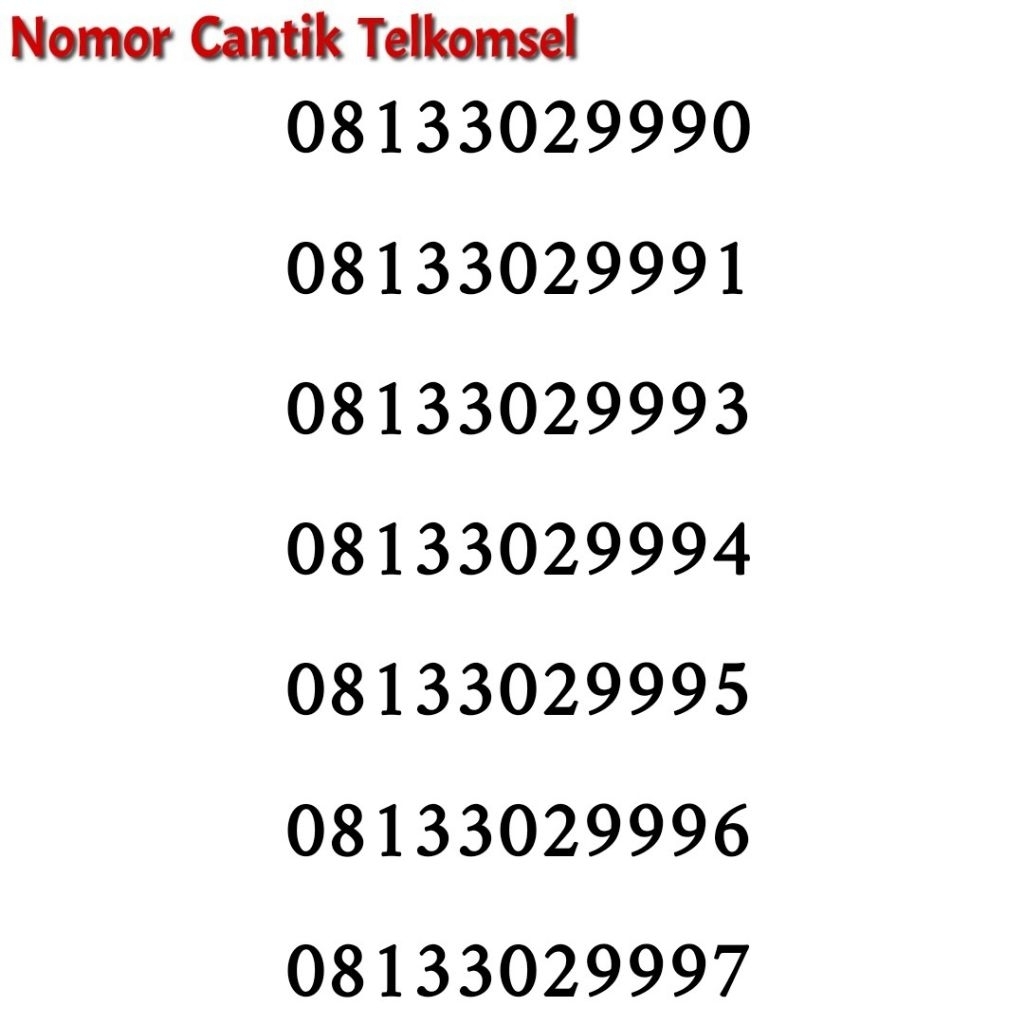 PERDANA Simpati cantik seri 11 digit