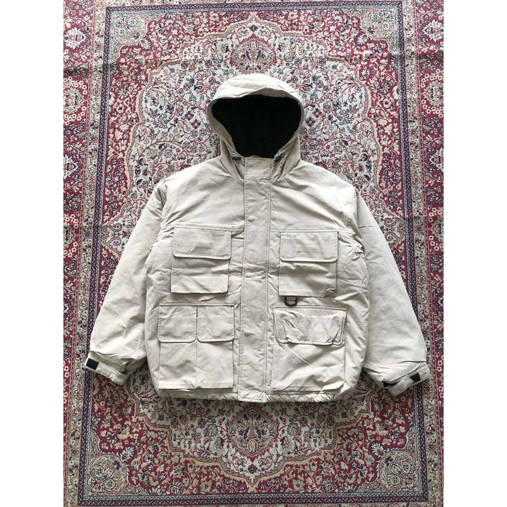 P Gu utility multipocket military warm padded jacket