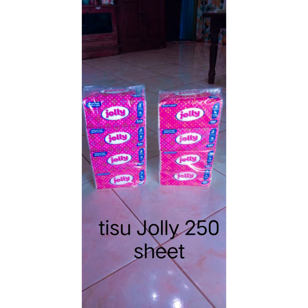 tisu Jolly 250 sheet isi 8 pcs