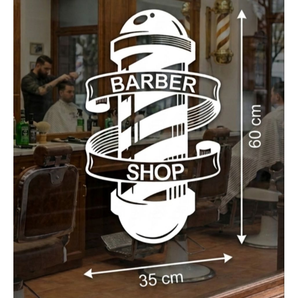 STIKER BARBERSHOP CUTTING STICKER BARBERSHOP