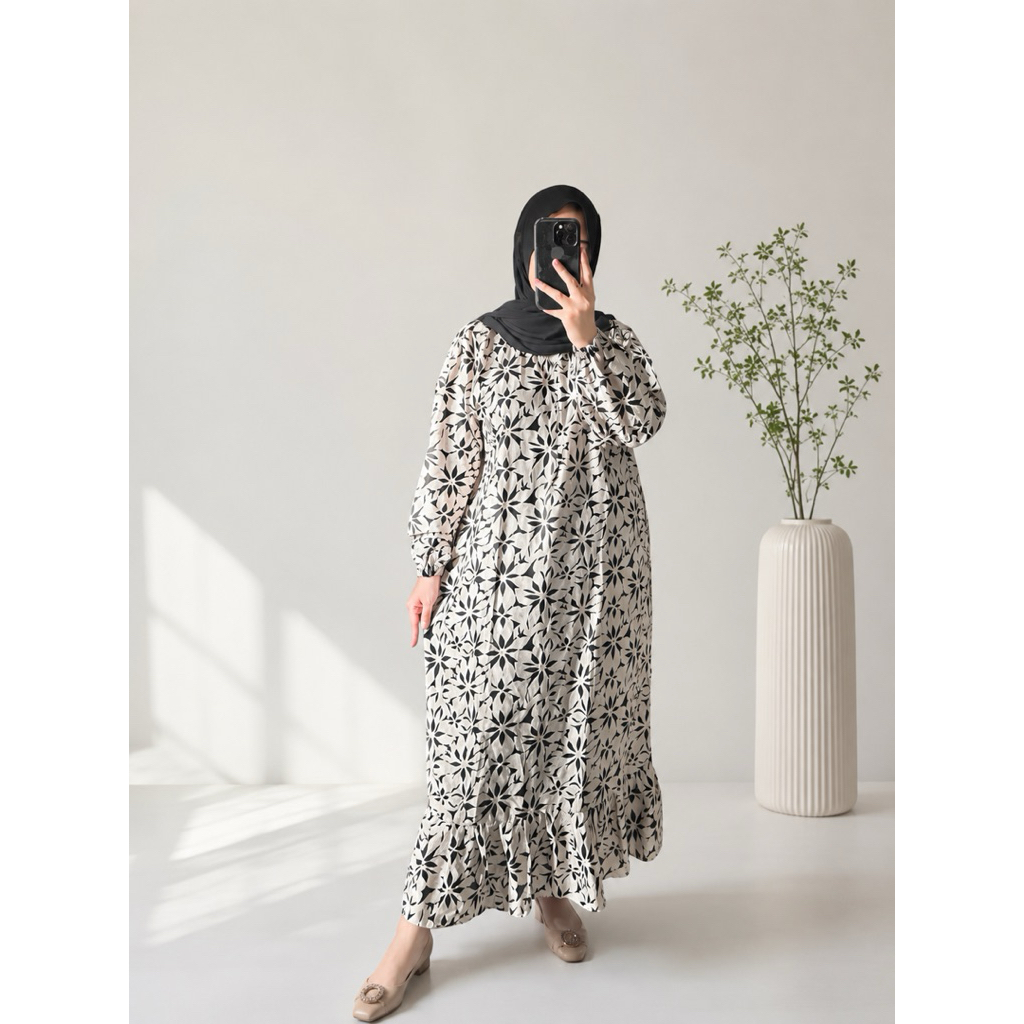 GrosiranKlambi - Gamis Jumbo Rayon Premium wanita gamis Busui Resleting original