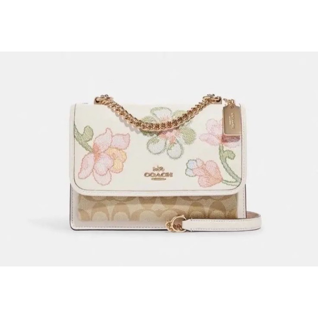 Coach Klare Floral Embroidery— Crossbody in signature canvas
